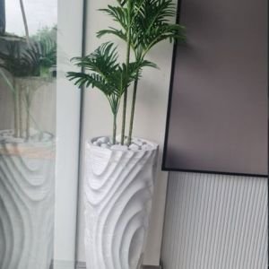 Artificial Areca Palm Tree in Tall Wave Planter