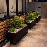 Modern Rectangular Black Planter