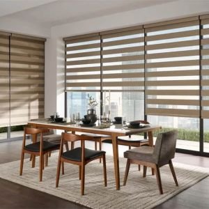 Modern Beige Zebra Blinds